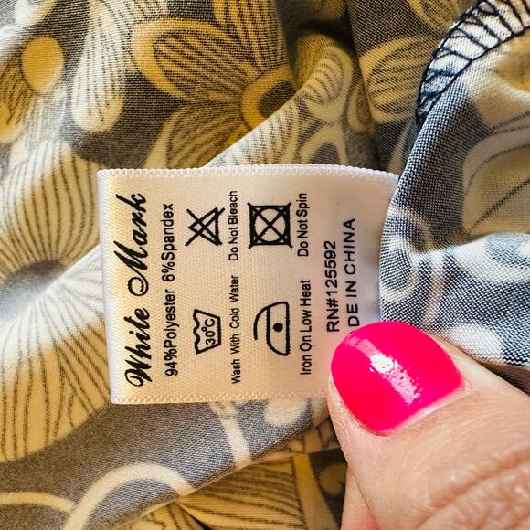 White Mark NavyBlue/White Blouse 1X - Picture 5 of 5